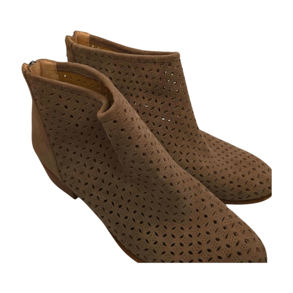 Lucky Brand Women's Brown Suede Heeled Ankle Boots/Booties Size 10M - Picture 4 of 13
